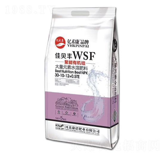 聚能有機硅大量元素水溶肥料30-10-12+0.5TE-億禾康-康諾肥業(yè)
